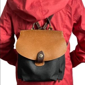 Dooney & Bourke  black tan nylon backpack